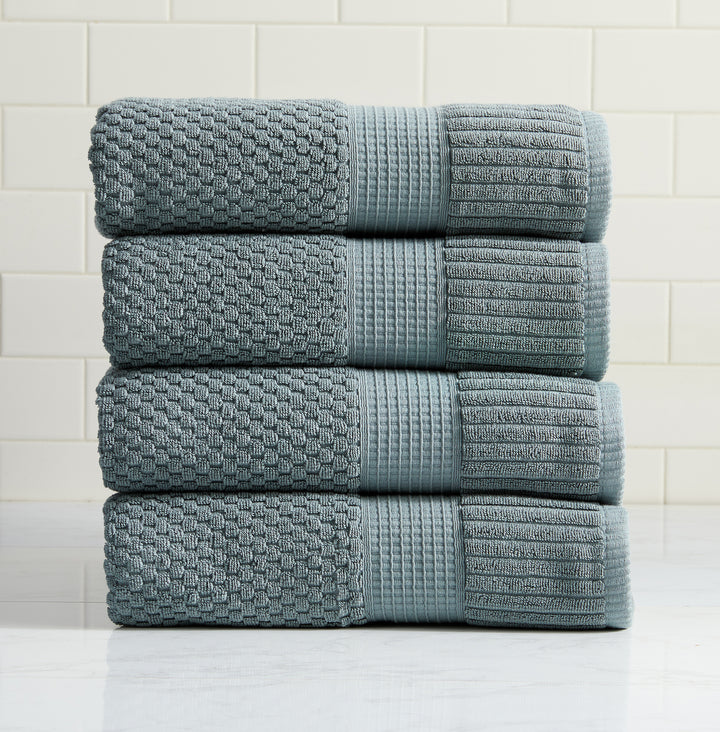 Trinity Collection | 100% Cotton Textured Bath Towel Sets